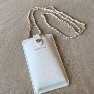 CHANEL Coco Crush Novelty Vegan Leather Phone Holder With Crossbody Strap NEW!